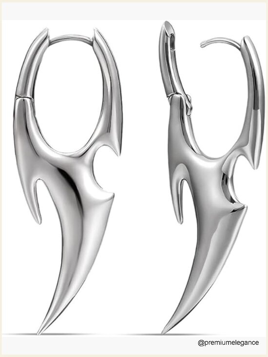 Amazon.com: PUNKYOUTH Baroque Dangle Earrings for Women 18G  18G 1mm Hoop Dangle Earrings - Edgy Statement Earrings